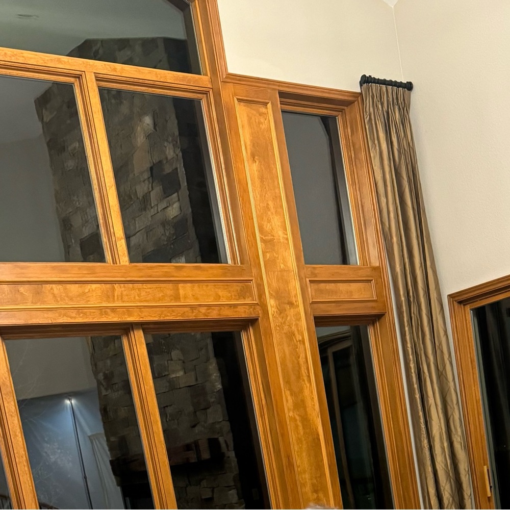2 story floor length pinch pleat curtain panels  150” with hardware